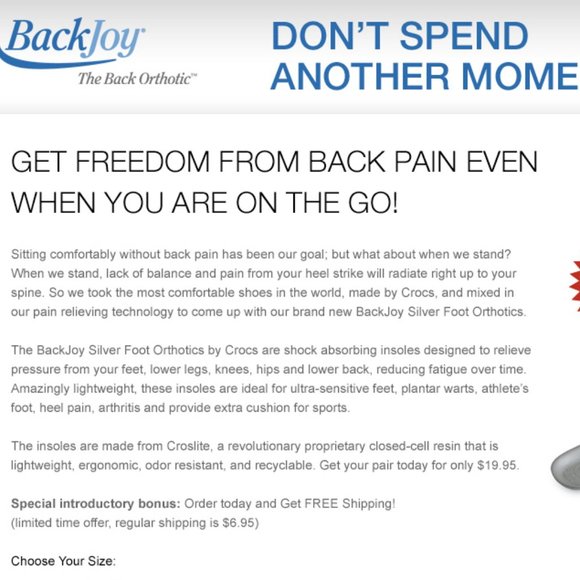 Mens 11 Backjoy Insoles - Picture 2 of 4